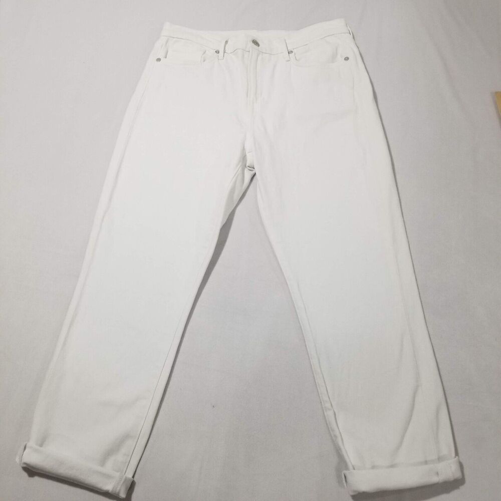 Vince Jeans Womens 30 Cropped Skinny White Pants Made In USA Cuffed